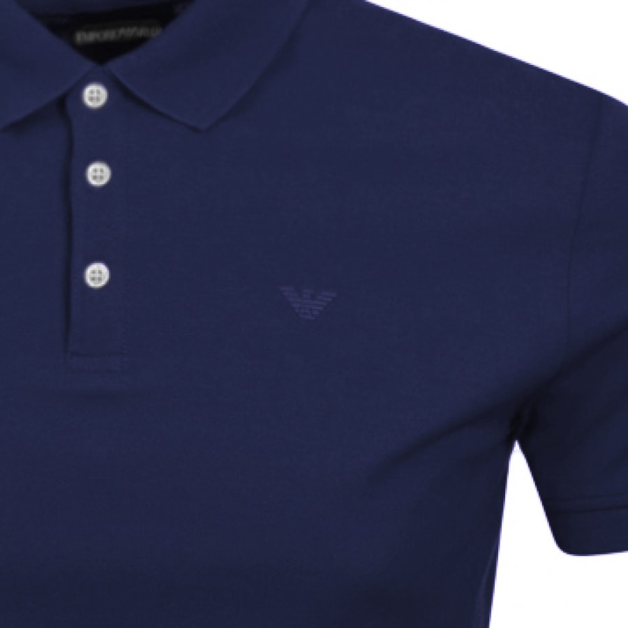 Alternative Image for ProductEmporio Armani Short Sleeved Polo T Shirt Navy3